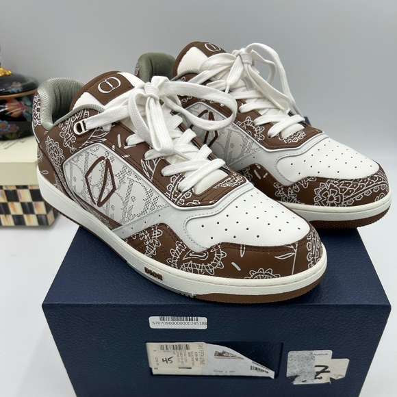 Men’s Dior B 27 low top Paisley sneakers size 45 made in Italy - Picture 1 of 12